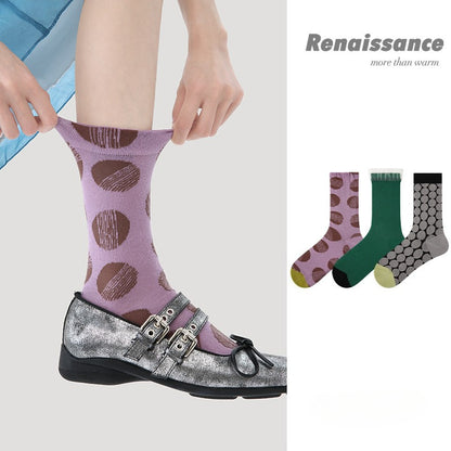 3 Pack Summer Lace Socks for Women Breathable Mesh Ankle Socks Cute Floral Pattern Mid Calf Socks