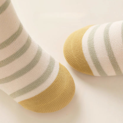 5 Pairs Seamless Baby Socks Non Slip Learning Socks for Toddlers Indoor Early Education Socks Mid Crib Soft Cotton Socks