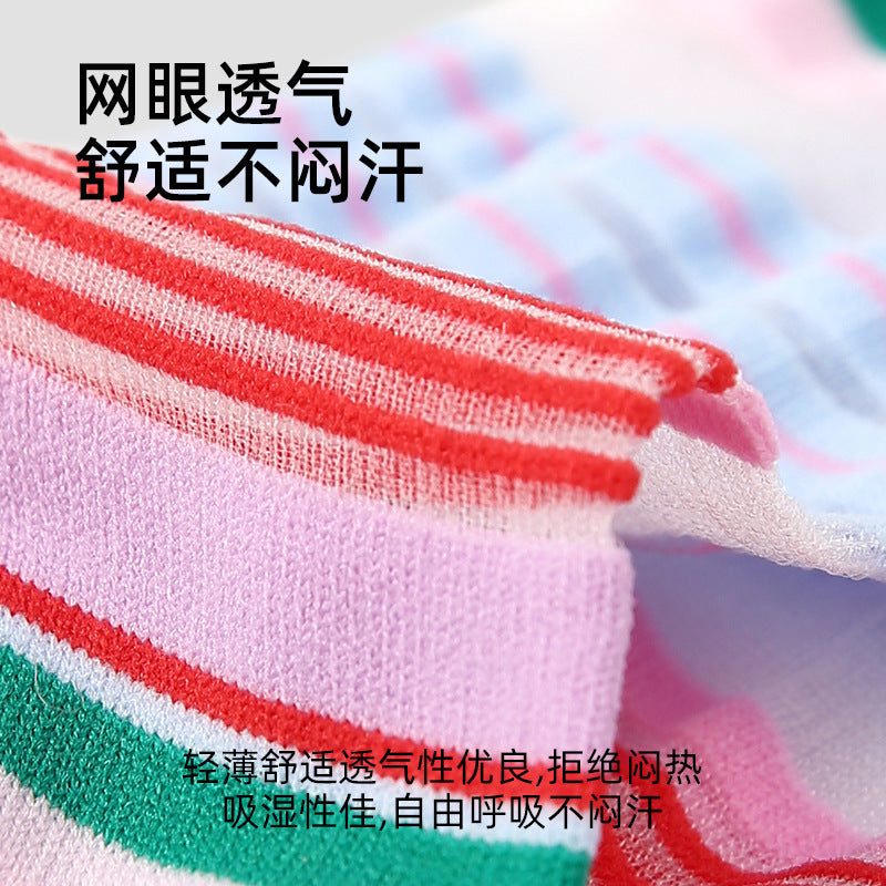 3 Pairs Summer Transparent Colorful Women Socks Trendy Breathable Mid Calf Socks Dopamine Socks for Girls