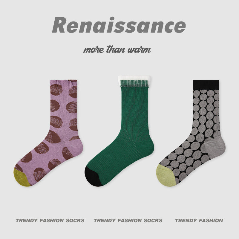 3 Pack Summer Lace Socks for Women Breathable Mesh Ankle Socks Cute Floral Pattern Mid Calf Socks